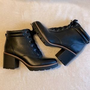 Naturalizer Zip or Tie Boots. NWOT Woman’s Sz. 11 M. Black with Brown Trim.